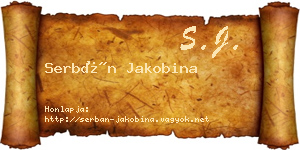 Serbán Jakobina névjegykártya